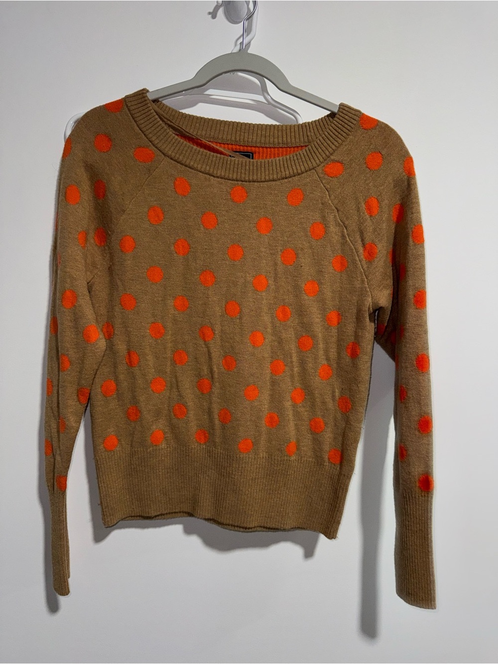 Women’s GAP Tan Polka Dot Sweater Size S